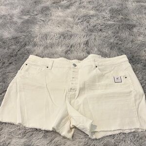 Time and Tru Women's Cream Jean Shorts